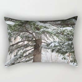 Snowy Winter Scene Rectangular Pillow