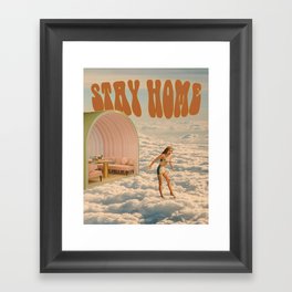 Stay Home Framed Art Print