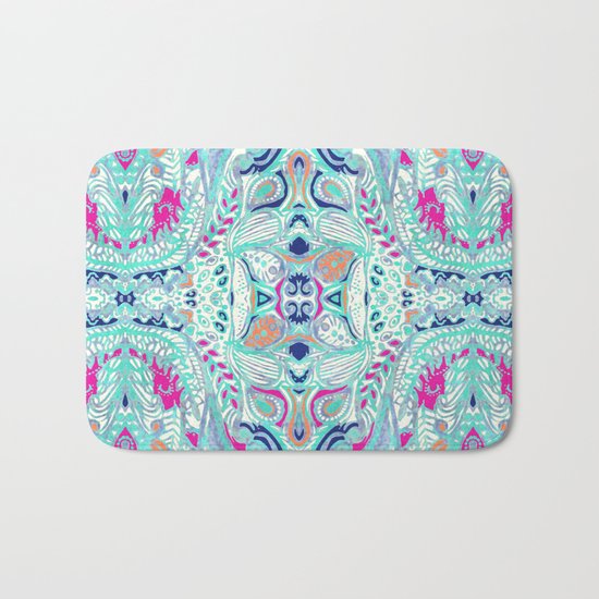 Bright Damask Jungle Bath Mat