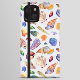 Watercolor Shells iPhone Wallet Case