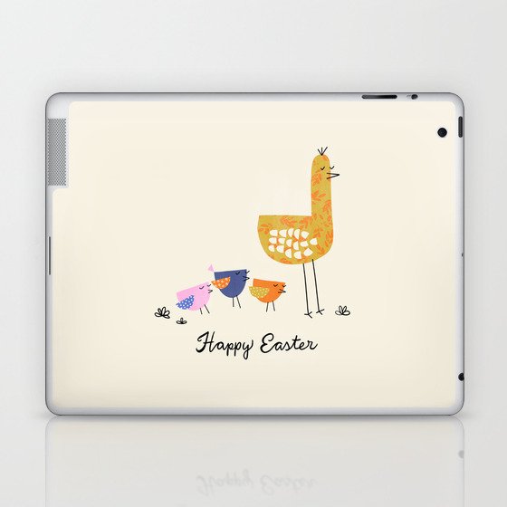 Happy Easter Collage Birds Laptop & iPad Skin