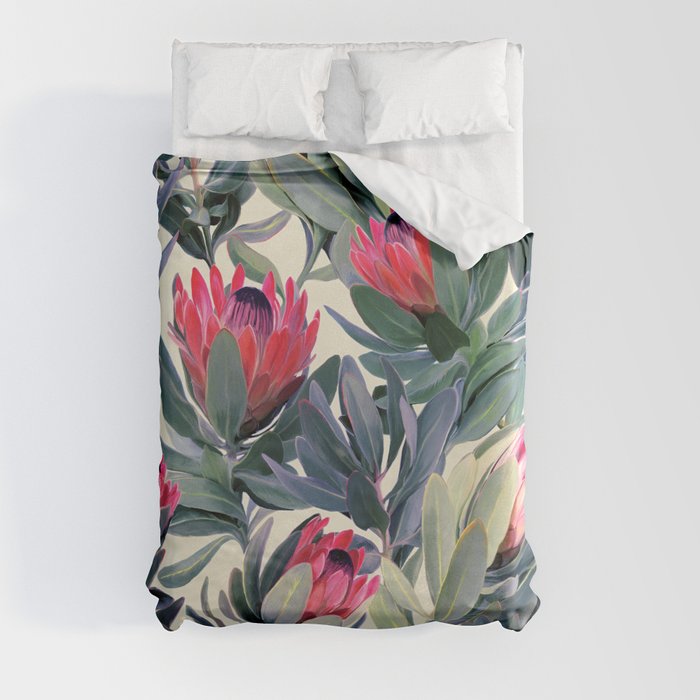 Painted Protea Pattern Duvet Cover By, Protea Duvet Covers South Africa