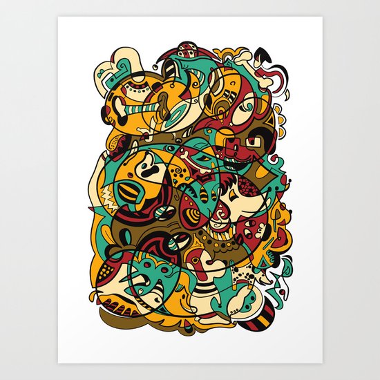 Dog - 12 ANIMAL SIGNS Art Print