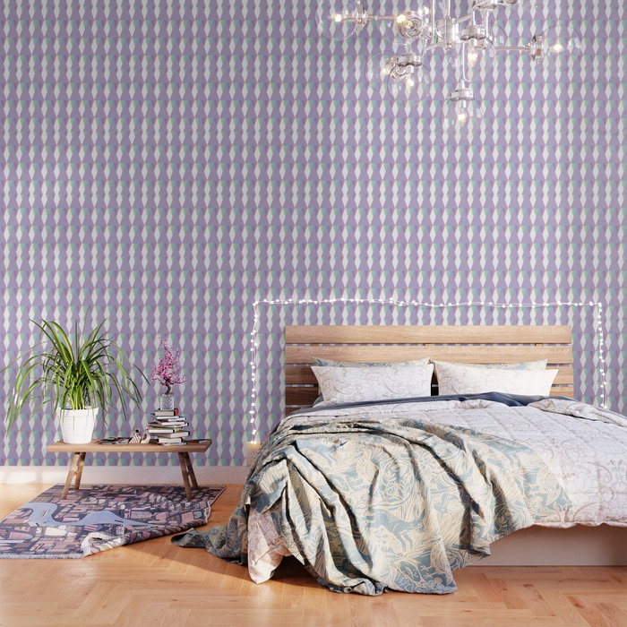 Cvpa20024 Diamonds And Triangles Purple Soft Pink Blue White Wallpaper By Ellenmlyngmo