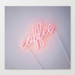 Neon Coffee Canvas Print