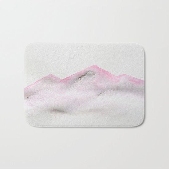 Pink Mountain Bath Mat