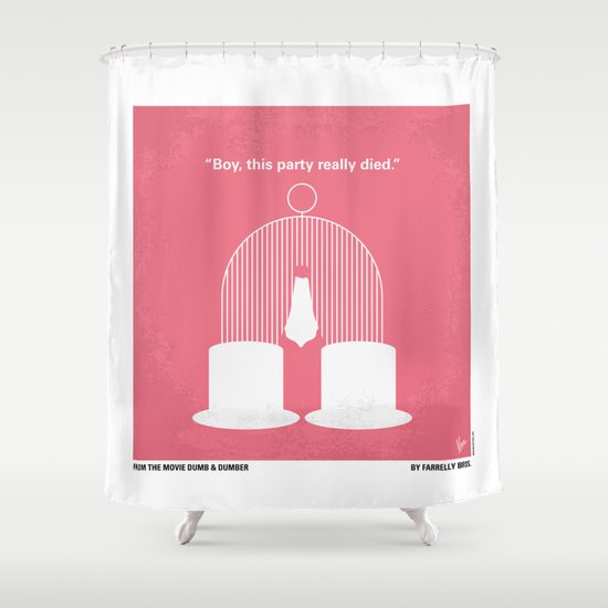 No241 My Dumb & Dumber minimal movie poster Shower Curtain