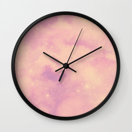 Pastel Cloulds Sky Seamless Nebula 257 Wall Clock