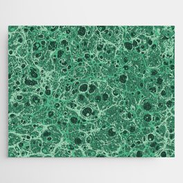 Boho mineral pattern shades of green Jigsaw Puzzle