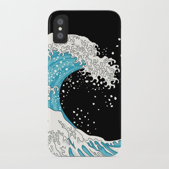the great wave (night version) iphone case