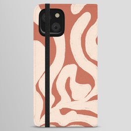 Pastel Terracota Leaves Matisse Abstract iPhone Wallet Case