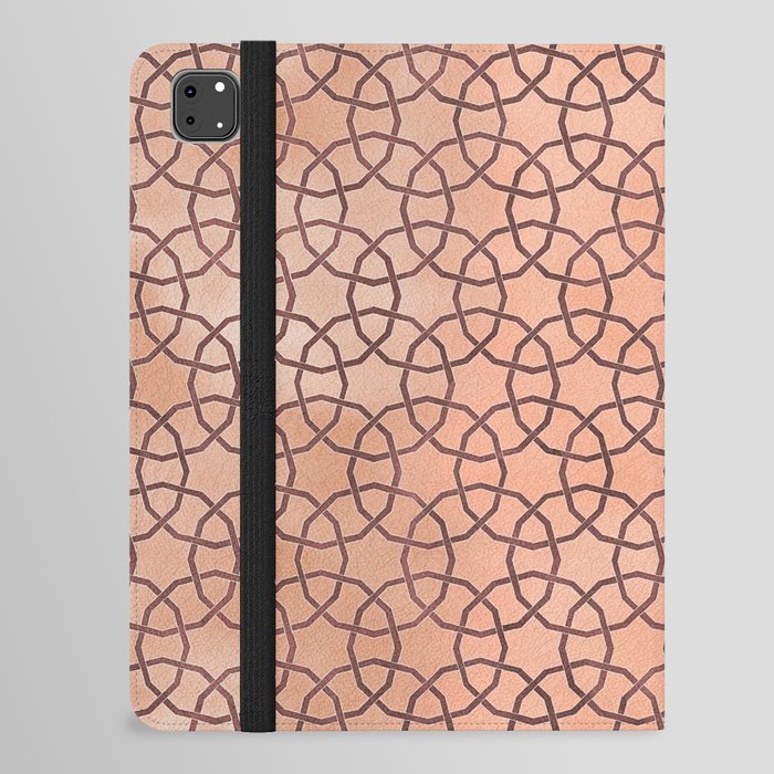 Pink geometric watercolor iPad Folio Case