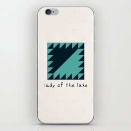 Lady of the Lake Quilt Block iPhone Skin