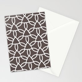 Dark Brown and White Tessellation Line Pattern 32 Pairs DE 2022 Popular Color Nomad DET697 Stationery Card