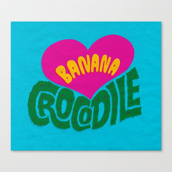 Banana Love and the Crocodile Canvas Print