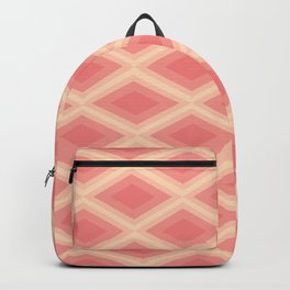 Retro Abstract Greometric Shapes pattern - Pink and Orange Backpack