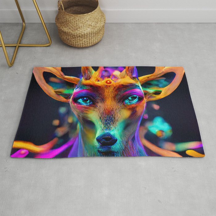 Psychedelic Deer Rug