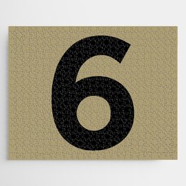 Number 6 (Black & Sand) Jigsaw Puzzle