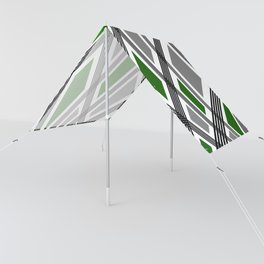 Abstract geometric pattern - green and gray. Sun Shade