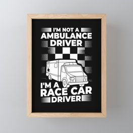 Ambulance Driver Emergency Medical Technician Framed Mini Art Print