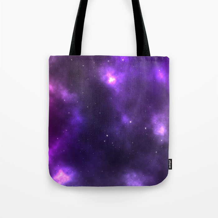 Abstract purple pink violet interstellar nebula Tote Bag