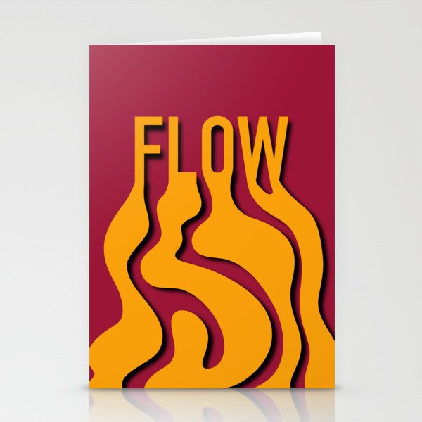 Retro Flow Graphic Stationery Cards