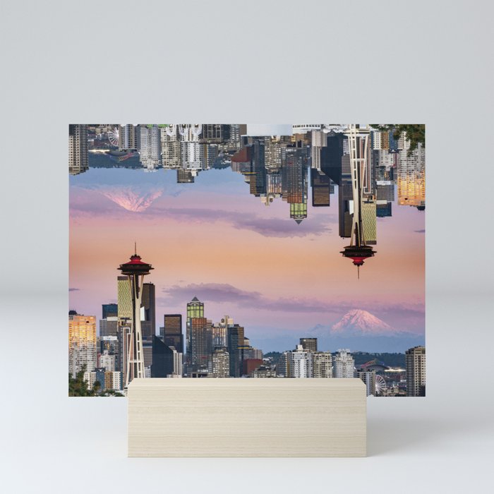 Seattle Rainbow Reflection Mini Art Print