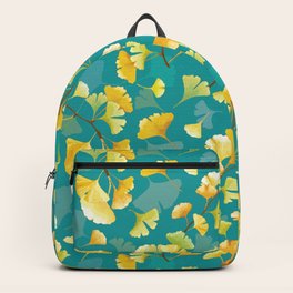 Ginkgo Autumn Twigs And Leaves Backpack