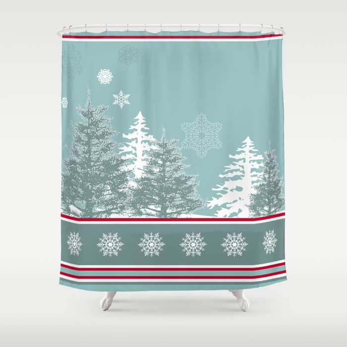 Winter Scene Shower Curtain By Society6comanastasia Society6