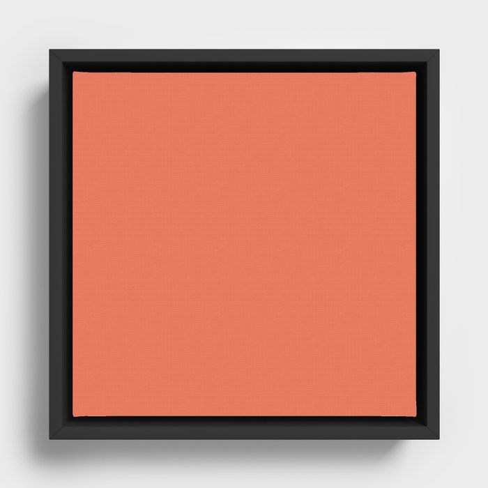 Trendy Rust Reddish Orange Framed Canvas