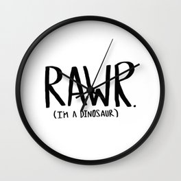 Rawr. I'm a Dinosaur Wall Clock