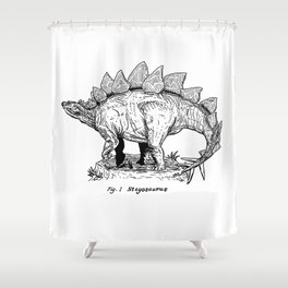 Figure One: Stegosaurus Shower Curtain