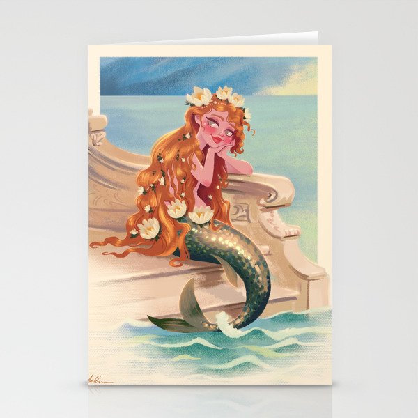 The Little Mermaid - Pen/Ink Stationery Cards by Dylan Bonner