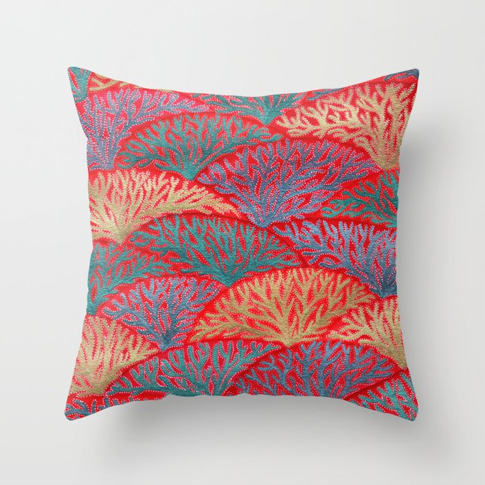 Corals Throw Pillow