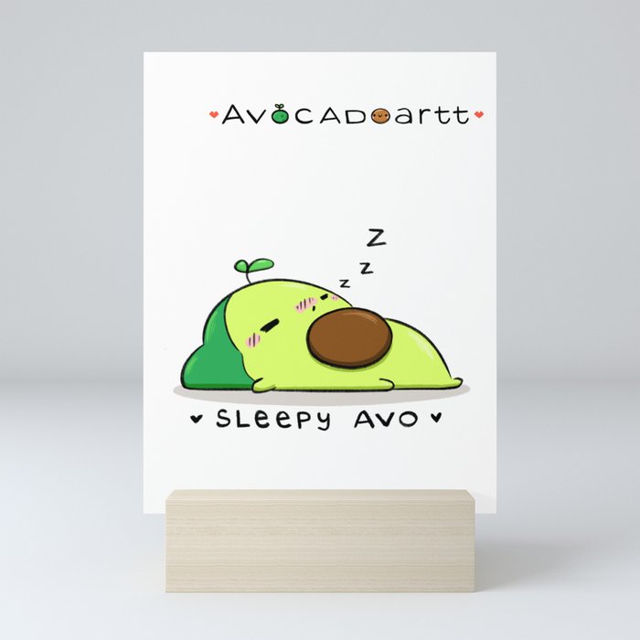 Sleepy Avo Mini Art Print