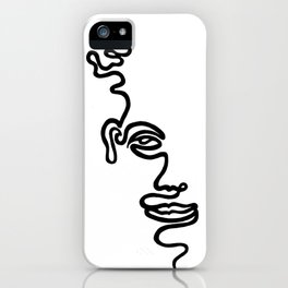 Single Line Face iPhone Case