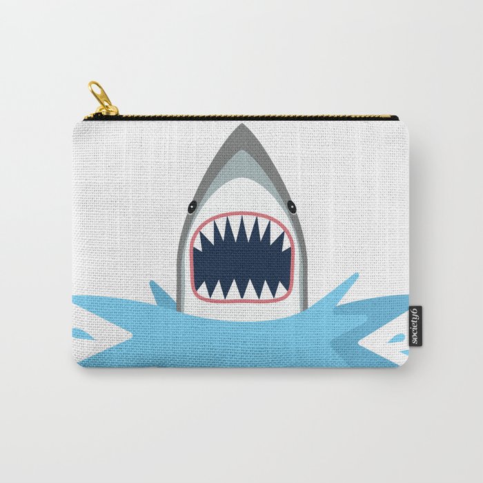Cartoon Shark Splash Carry-All Pouch