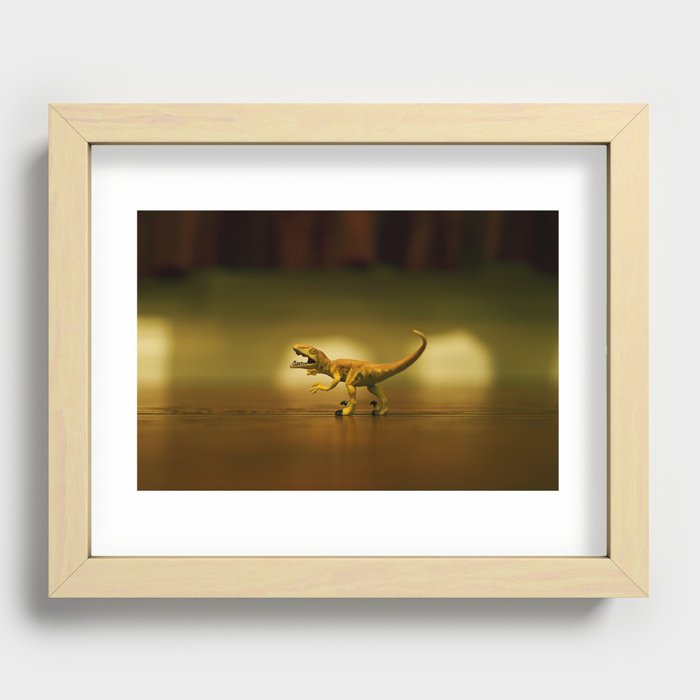 Jurassic Park Raptor  Recessed Framed Print
