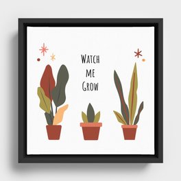 Home Plants Framed Canvas