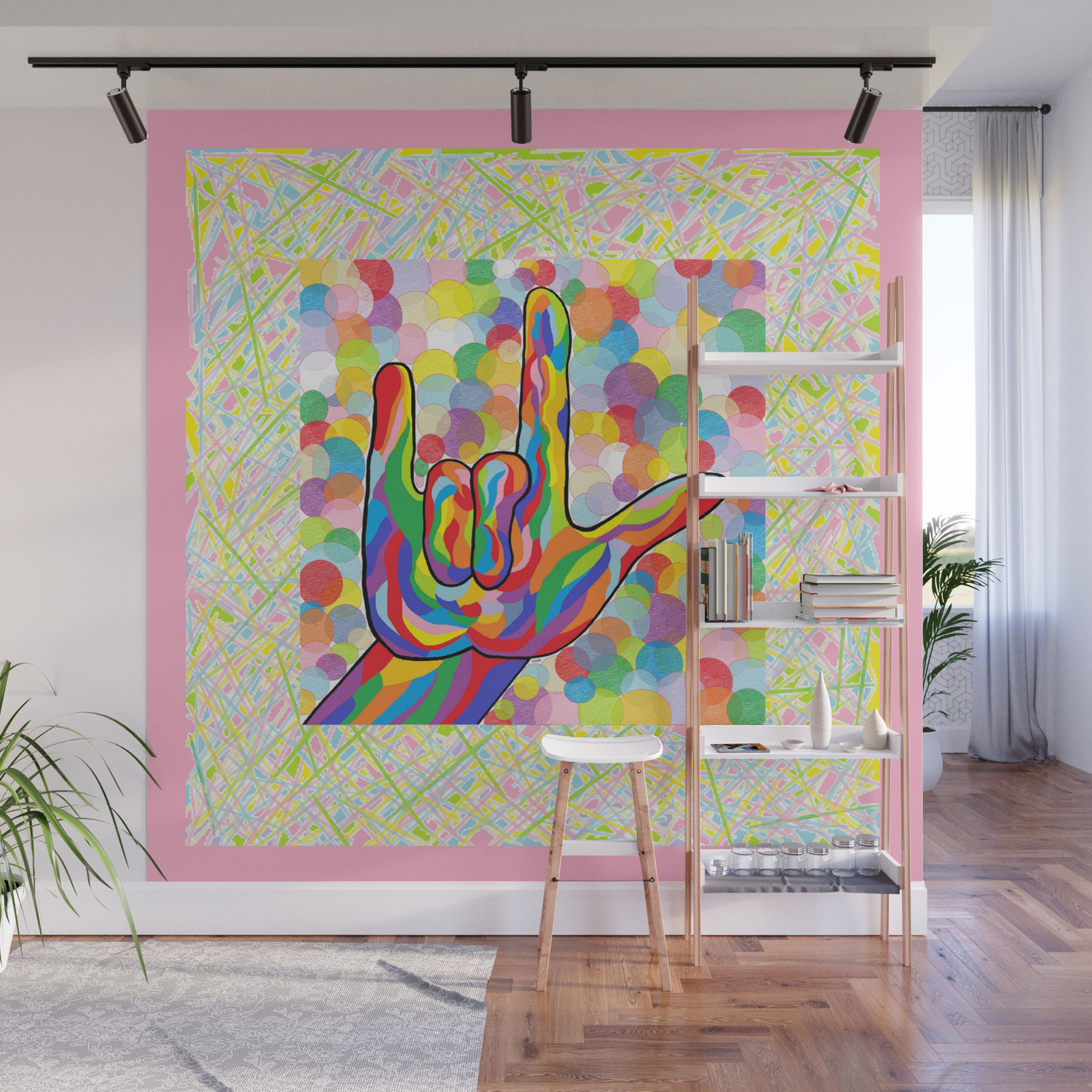 Asl I Love You For Baby Girl Nursery Wall Mural By Eloiseart Society6 Asl I Love You For Baby Girl Nursery Wall Mural By Eloiseart Society6