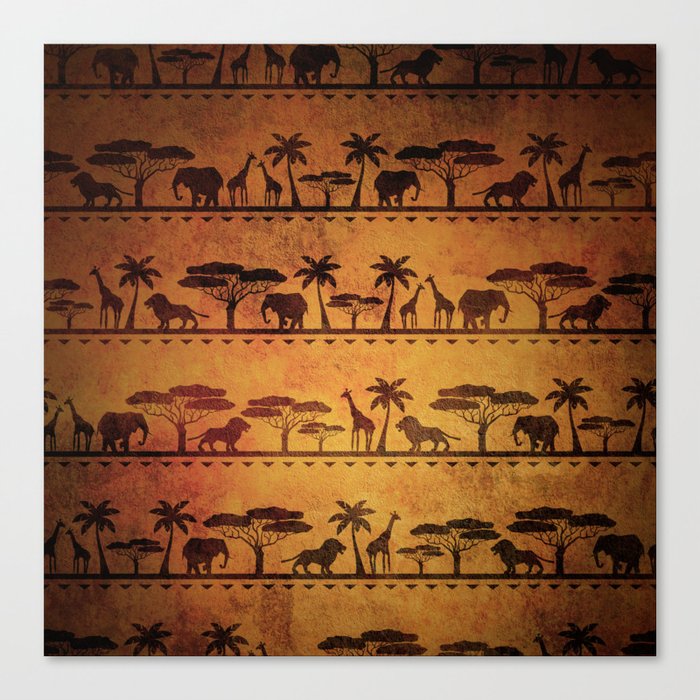 African Animal Pattern Leinwanddruck African Animal Pattern Leinwanddruck