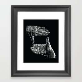 hands framing Framed Art Print