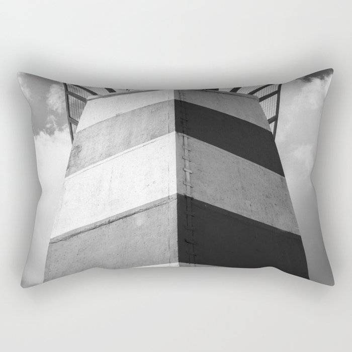 Dutch lighthouse black and white - beach and travel photography Rectangular Pillow