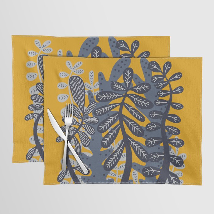 Plant Life in the Sun | Hand Drawn Stylized Illustration | Digital Drawing Placemat