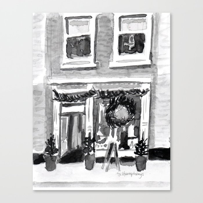Holiday Storefront Canvas Print