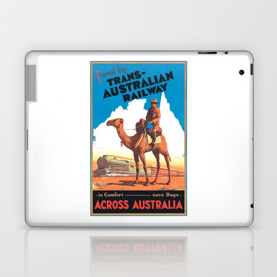 1933 AUSTRALIA Trans Australian Railway Travel Poster Laptop & iPad Skin