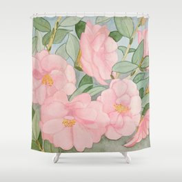 Watercolor Magnolia Shower Curtain