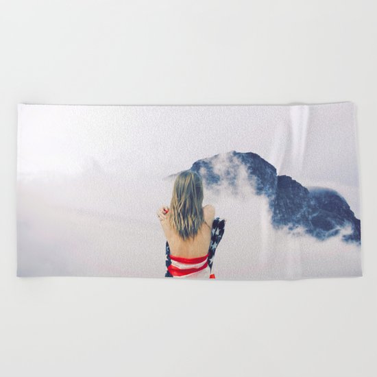 USA Girl Beach Towel