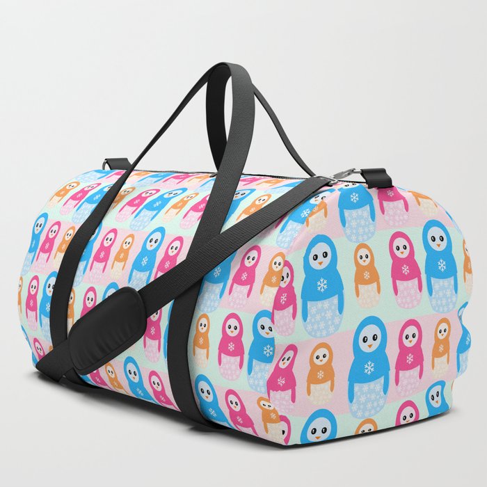 Winter Matrioshka Candy Penguins Pattern Duffle Bag By Eugeniaart Winter Matrioshka Candy Penguins Pattern Duffle Bag By Eugeniaart Society6