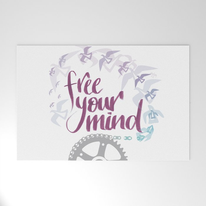 Free Your Mind Welcome Mat By Gisebla Society6